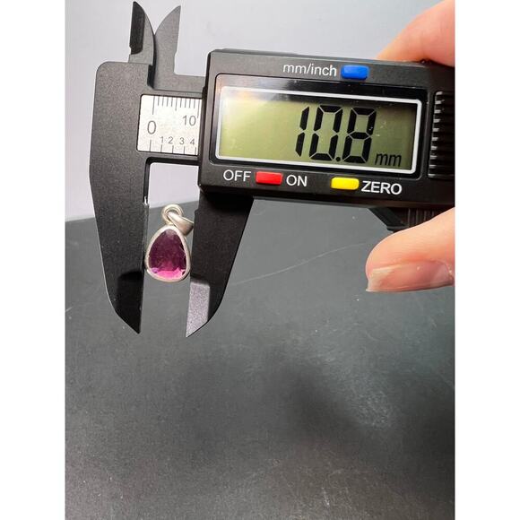 NEW Rubellite pink tourmaline sterling silver pendant 1.65 grams - Picture 5 of 8